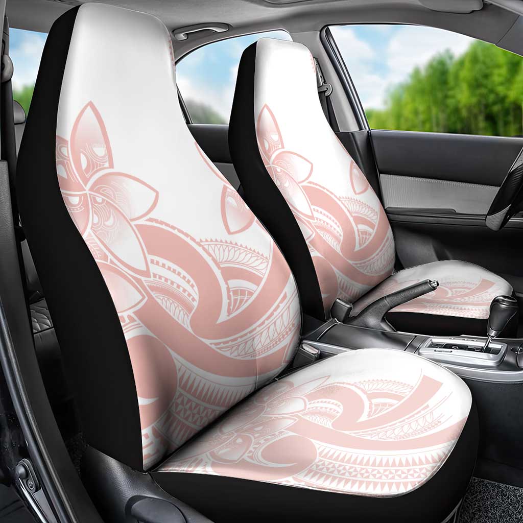 Polynesian Tribal Plumeria Lotu Tamaiti Car Seat Cover Pastel Blush - Polynesian Pride