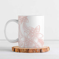 Polynesian Tribal Plumeria Lotu Tamaiti Ceramic Mug Pastel Blush - Polynesian Pride