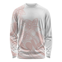 Polynesian Tribal Plumeria Lotu Tamaiti Long Sleeve Shirt Pastel Blush LT9 Unisex Blush - Polynesian Pride
