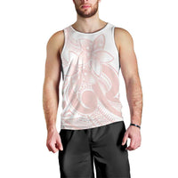 Polynesian Tribal Plumeria Lotu Tamaiti Men Tank Top Pastel Blush - Polynesian Pride