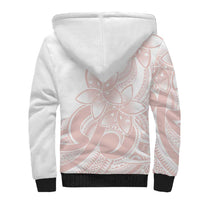 Polynesian Tribal Plumeria Lotu Tamaiti Sherpa Hoodie Pastel Blush LT9 - Polynesian Pride