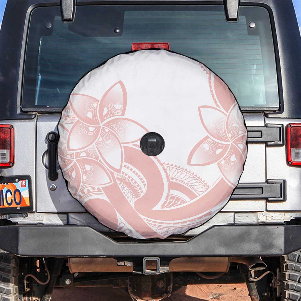 Polynesian Tribal Plumeria Lotu Tamaiti Spare Tire Cover Pastel Blush - Polynesian Pride