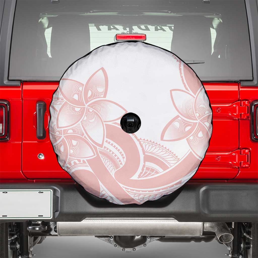 Polynesian Tribal Plumeria Lotu Tamaiti Spare Tire Cover Pastel Blush - Polynesian Pride