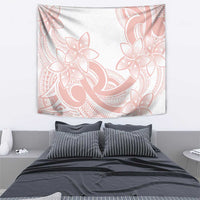 Polynesian Tribal Plumeria Lotu Tamaiti Tapestry Pastel Blush - Polynesian Pride