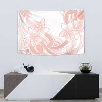 Polynesian Tribal Plumeria Lotu Tamaiti Tapestry Pastel Blush - Polynesian Pride