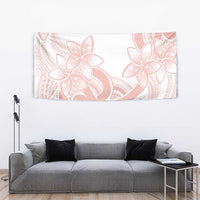 Polynesian Tribal Plumeria Lotu Tamaiti Tapestry Pastel Blush - Polynesian Pride