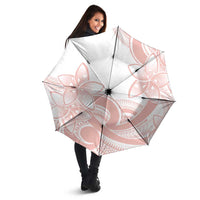 Polynesian Tribal Plumeria Lotu Tamaiti Umbrella Pastel Blush - Polynesian Pride