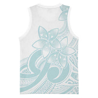 Polynesian Tribal Plumeria Lotu Tamaiti Basketball Jersey Pastel Cyan LT9 - Polynesian Pride