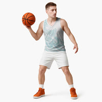 Polynesian Tribal Plumeria Lotu Tamaiti Basketball Jersey Pastel Cyan LT9 - Polynesian Pride