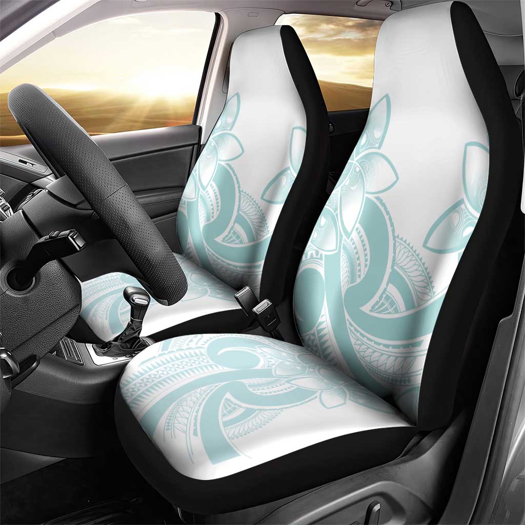 Polynesian Tribal Plumeria Lotu Tamaiti Car Seat Cover Pastel Cyan - Polynesian Pride