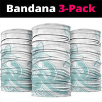 Polynesian Tribal Plumeria Lotu Tamaiti Neck Gaiter Pastel Cyan LT9