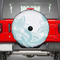 Polynesian Tribal Plumeria Lotu Tamaiti Spare Tire Cover Pastel Cyan - Polynesian Pride