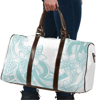 Polynesian Tribal Plumeria Lotu Tamaiti Travel Bag Pastel Cyan - Polynesian Pride