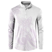 Polynesian Tribal Plumeria Lotu Tamaiti Button Sweatshirt Pastel Mauve LT9 Mauve - Polynesian Pride