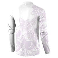 Polynesian Tribal Plumeria Lotu Tamaiti Button Sweatshirt Pastel Mauve LT9 - Polynesian Pride