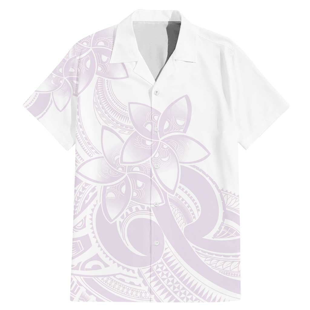 Polynesian Tribal Plumeria Lotu Tamaiti Family Matching Mermaid Dress and Hawaiian Shirt Pastel Mauve - Polynesian Pride
