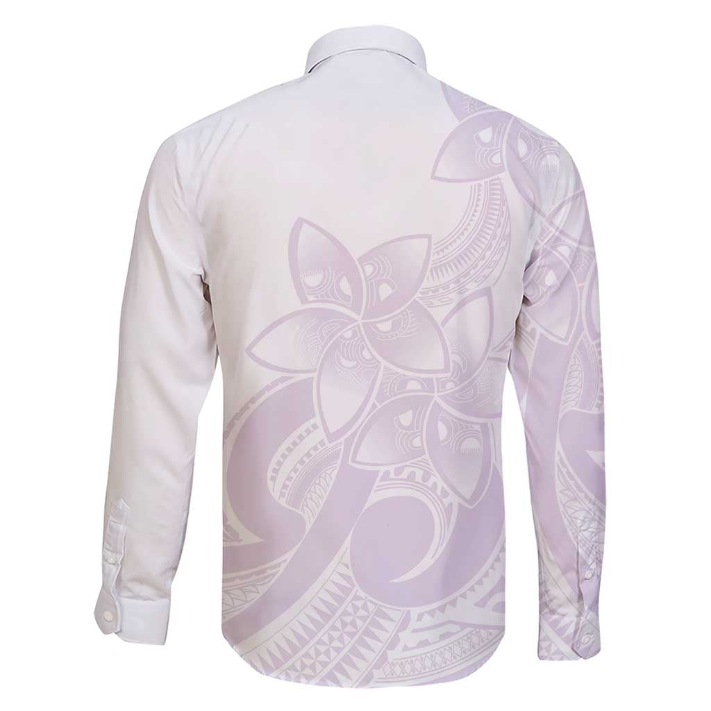 Polynesian Tribal Plumeria Lotu Tamaiti Family Matching Short Sleeve Bodycon Dress and Hawaiian Shirt Pastel Mauve - Polynesian Pride