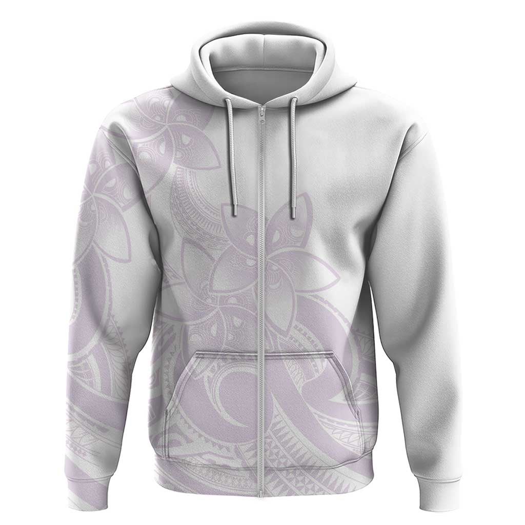 Polynesian Tribal Plumeria Lotu Tamaiti Hoodie Pastel Mauve - Polynesian Pride
