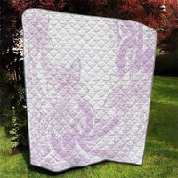 Polynesian Tribal Plumeria Lotu Tamaiti Quilt Pastel Mauve LT9 - Polynesian Pride