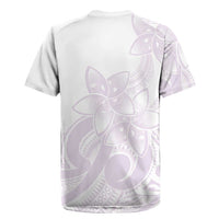 Polynesian Tribal Plumeria Lotu Tamaiti Rugby Jersey Pastel Mauve - Polynesian Pride