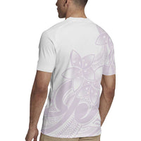 Polynesian Tribal Plumeria Lotu Tamaiti Rugby Jersey Pastel Mauve - Polynesian Pride
