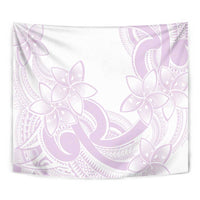 Polynesian Tribal Plumeria Lotu Tamaiti Tapestry Pastel Mauve - Polynesian Pride