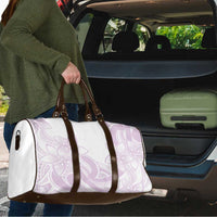 Polynesian Tribal Plumeria Lotu Tamaiti Travel Bag Pastel Mauve - Polynesian Pride