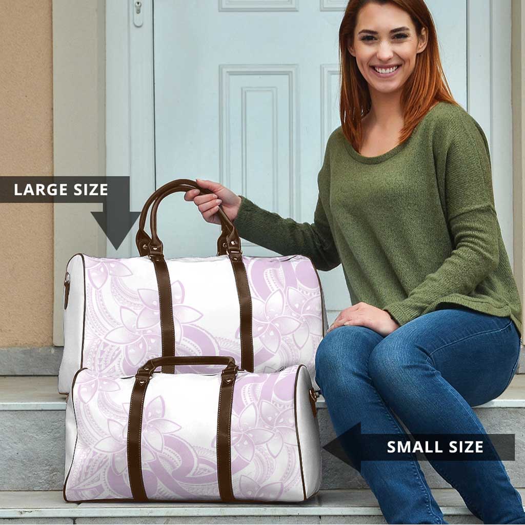 Polynesian Tribal Plumeria Lotu Tamaiti Travel Bag Pastel Mauve - Polynesian Pride