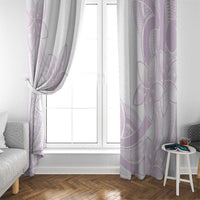 Polynesian Tribal Plumeria Lotu Tamaiti Window Curtain Pastel Mauve LT9 - Polynesian Pride