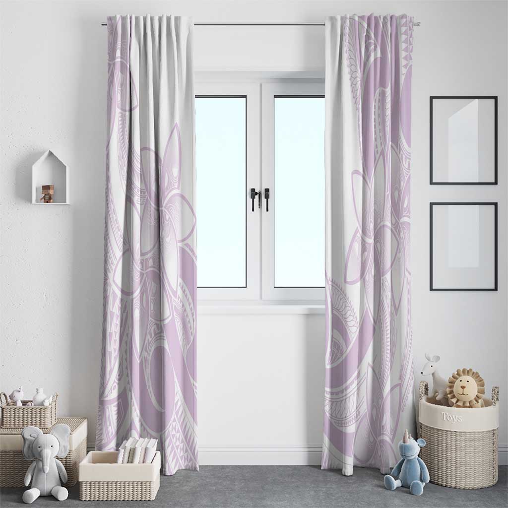 Polynesian Tribal Plumeria Lotu Tamaiti Window Curtain Pastel Mauve LT9 - Polynesian Pride