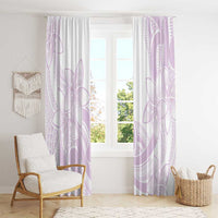 Polynesian Tribal Plumeria Lotu Tamaiti Window Curtain Pastel Mauve LT9 - Polynesian Pride