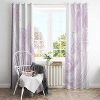 Polynesian Tribal Plumeria Lotu Tamaiti Window Curtain Pastel Mauve LT9 - Polynesian Pride
