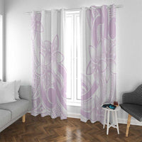 Polynesian Tribal Plumeria Lotu Tamaiti Window Curtain Pastel Mauve LT9 With Grommets Mauve - Polynesian Pride