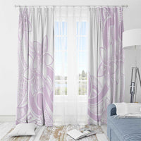 Polynesian Tribal Plumeria Lotu Tamaiti Window Curtain Pastel Mauve LT9 - Polynesian Pride
