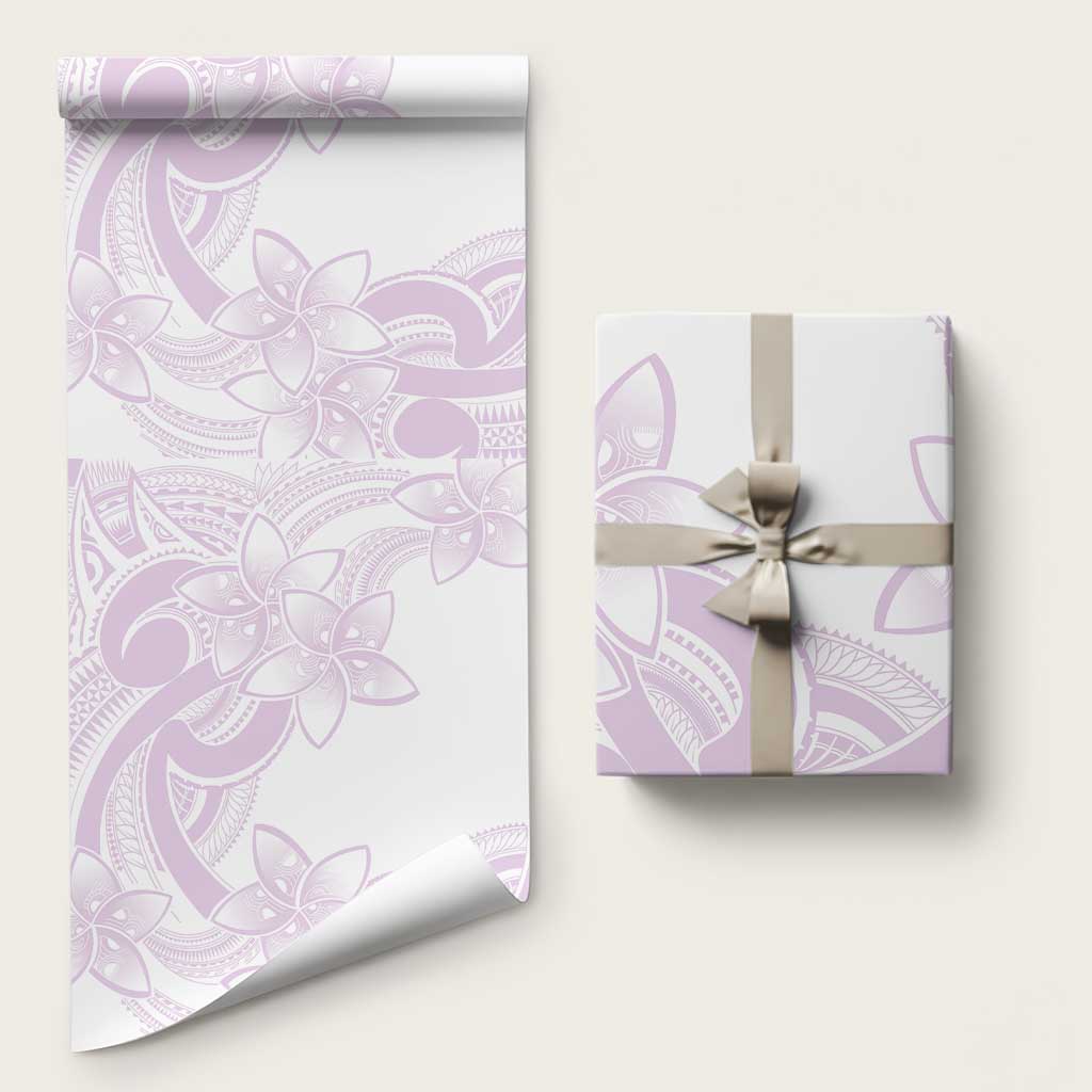Polynesian Tribal Plumeria Lotu Tamaiti Wrapping Paper Pastel Mauve - Polynesian Pride