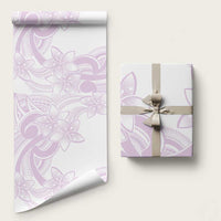 Polynesian Tribal Plumeria Lotu Tamaiti Wrapping Paper Pastel Mauve - Polynesian Pride