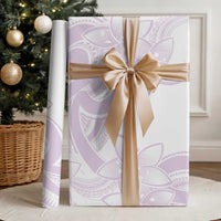 Polynesian Tribal Plumeria Lotu Tamaiti Wrapping Paper Pastel Mauve - Polynesian Pride