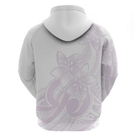 Polynesian Tribal Plumeria Lotu Tamaiti Zip Hoodie Pastel Mauve - Polynesian Pride