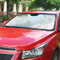 Polynesian Tribal Plumeria Lotu Tamaiti Auto Sun Shade Pastel Nude - Polynesian Pride