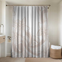 Polynesian Tribal Plumeria Lotu Tamaiti Bathroom Set Pastel Nude - Polynesian Pride