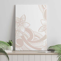 Polynesian Tribal Plumeria Lotu Tamaiti Canvas Wall Art Pastel Nude - Polynesian Pride