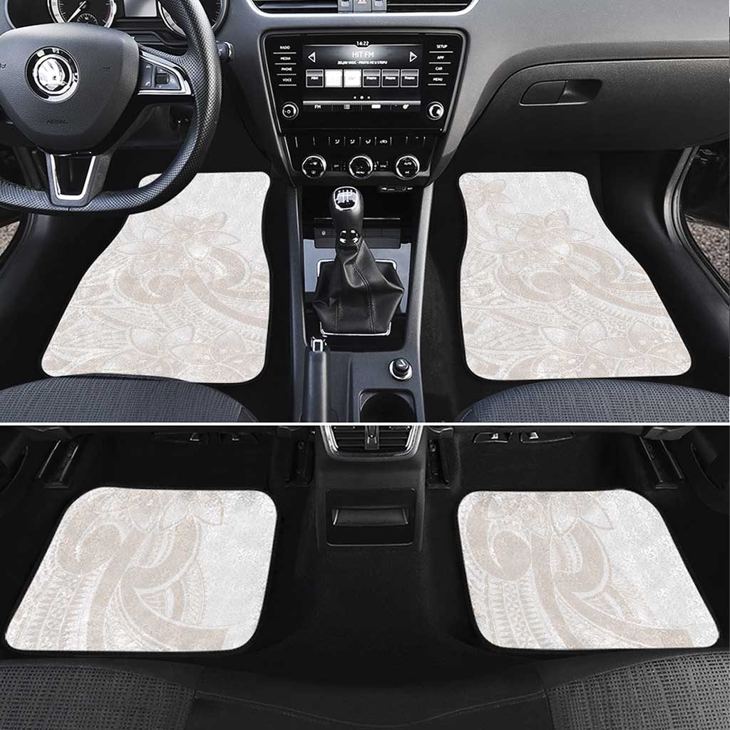 Polynesian Tribal Plumeria Lotu Tamaiti Car Mats Pastel Nude LT9 Set 4pcs Nude - Polynesian Pride