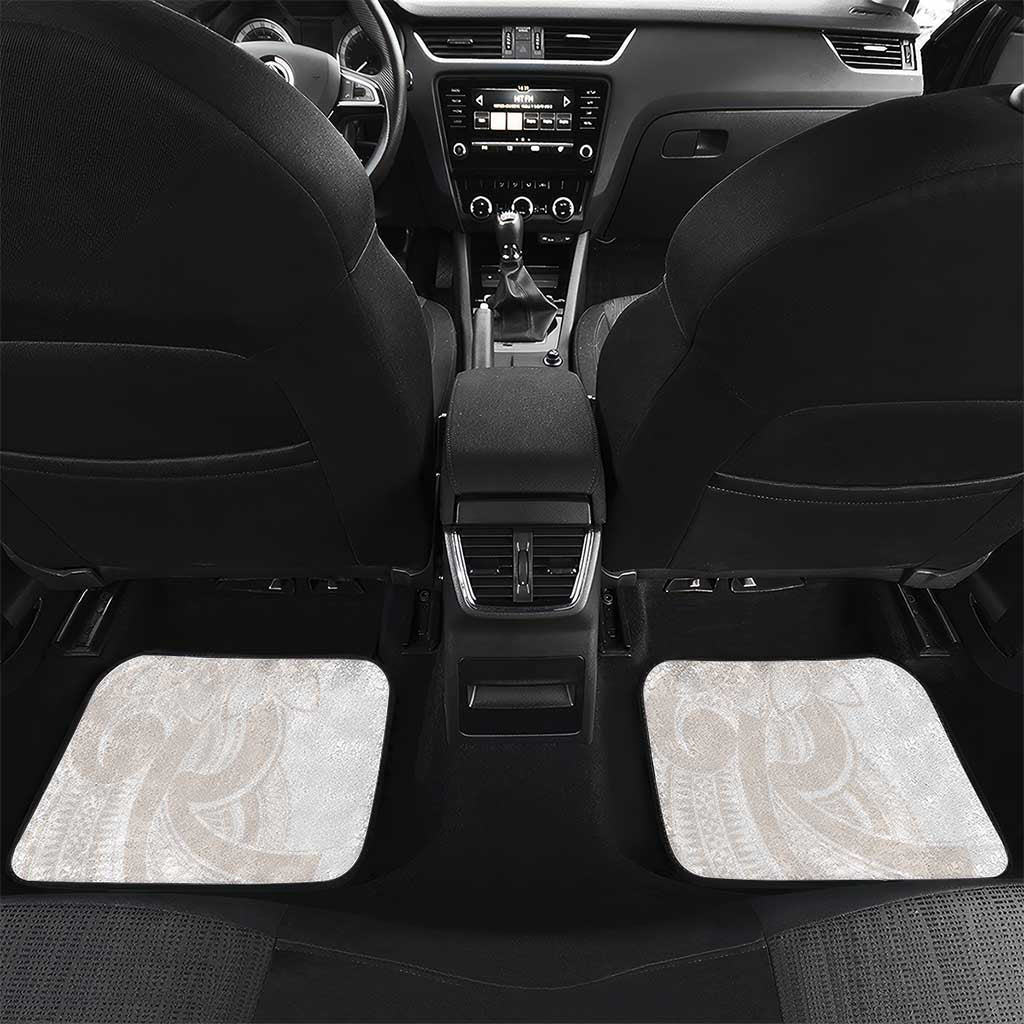 Polynesian Tribal Plumeria Lotu Tamaiti Car Mats Pastel Nude LT9 Set 2pcs - Back Nude - Polynesian Pride