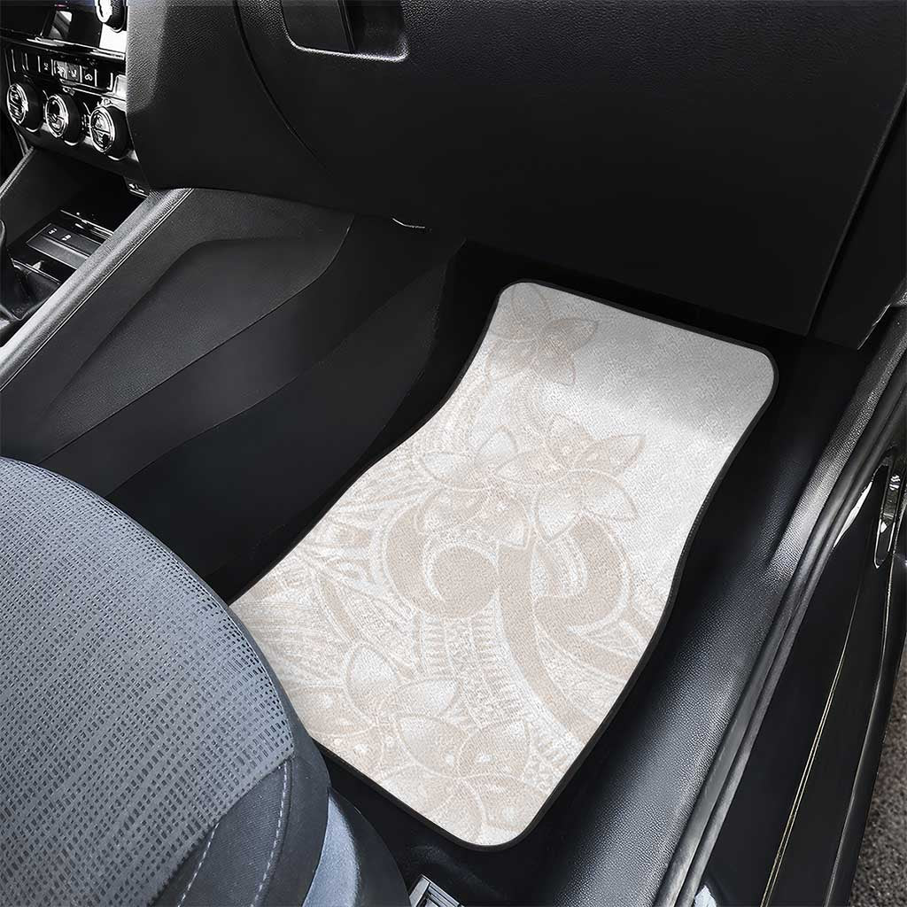 Polynesian Tribal Plumeria Lotu Tamaiti Car Mats Pastel Nude LT9 - Polynesian Pride