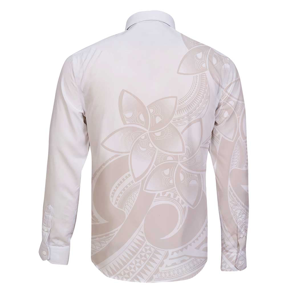 Polynesian Tribal Plumeria Lotu Tamaiti Family Matching Puletasi and Hawaiian Shirt Pastel Nude LT9 - Polynesian Pride