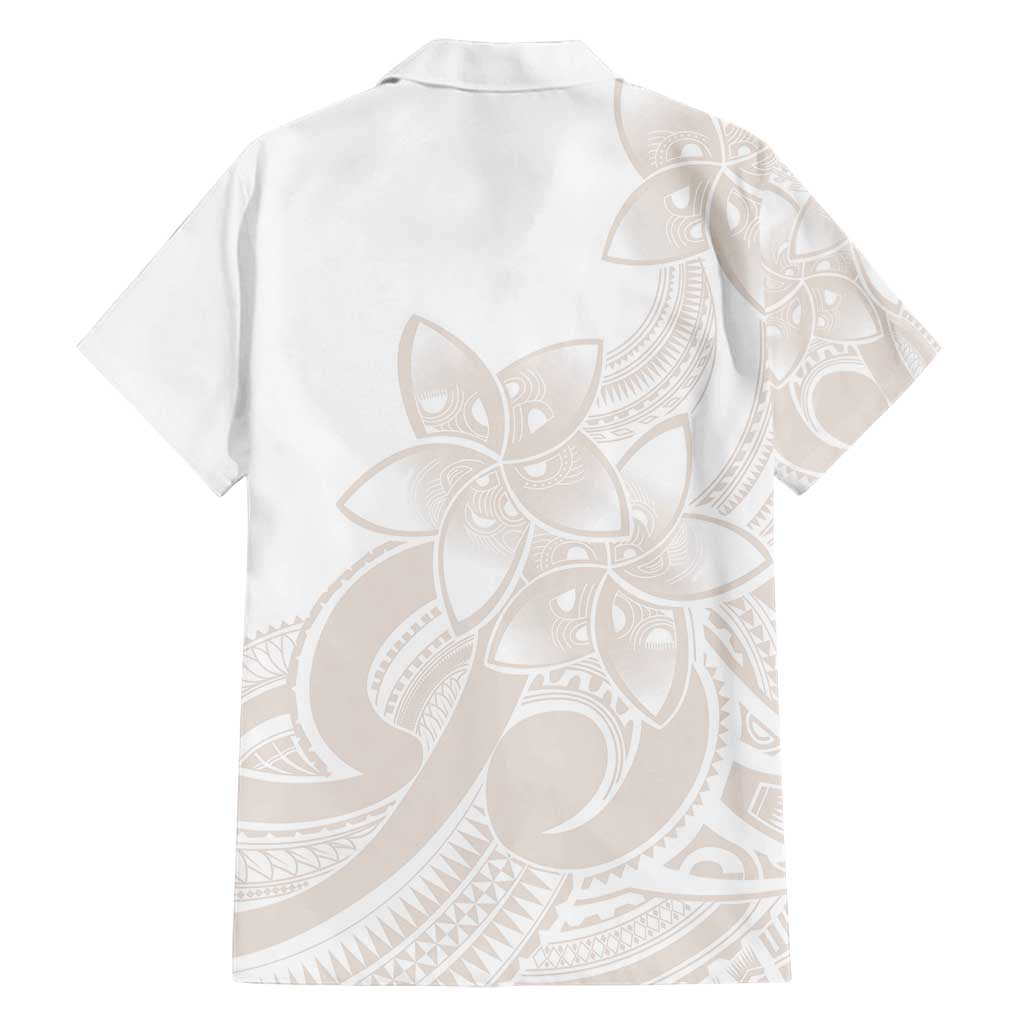 Polynesian Tribal Plumeria Lotu Tamaiti Family Matching Summer Maxi Dress and Hawaiian Shirt Pastel Nude - Polynesian Pride