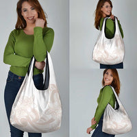 Polynesian Tribal Plumeria Lotu Tamaiti Grocery Bag Pastel Nude LT9 - Polynesian Pride
