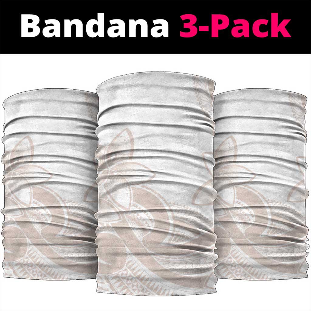 Polynesian Tribal Plumeria Lotu Tamaiti Neck Gaiter Pastel Nude LT9