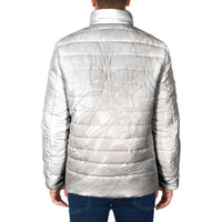 Polynesian Tribal Plumeria Lotu Tamaiti Padded Jacket Pastel Nude - Polynesian Pride