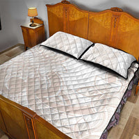 Polynesian Tribal Plumeria Lotu Tamaiti Quilt Bed Set Pastel Nude - Polynesian Pride